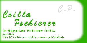 csilla pschierer business card